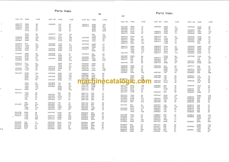 Hitachi KH1000 Hydraulic Crawler Crane Parts Catalog 0121 0122