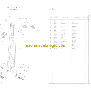 Hitachi KH150-3 HYDRAULIC CRAWLER CRANE CRANE FRONT (TYPE A) Parts Catalog