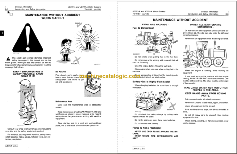 John Deere 770A 770AH 772A 772AH Motor Graders Technical Manual