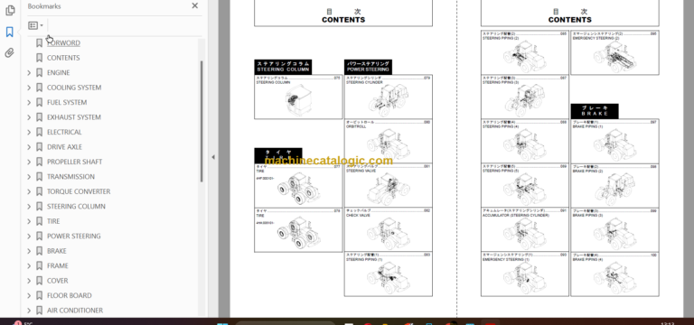 Hitachi ZW310 Wheel Loader Parts Catalog