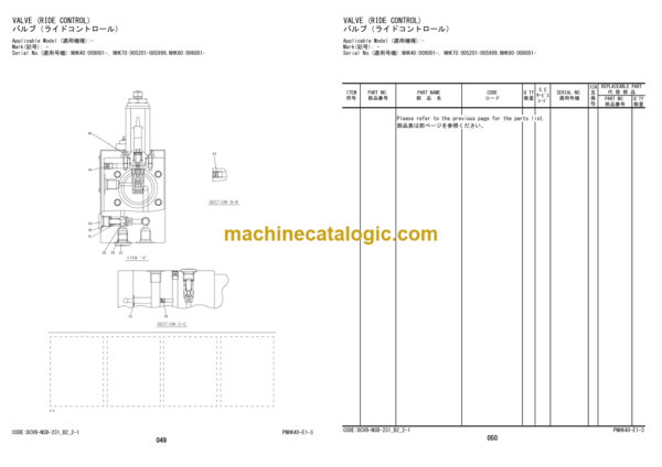 Hitachi ZW550-6 Wheel Loader Equipment Components Parts Catalog