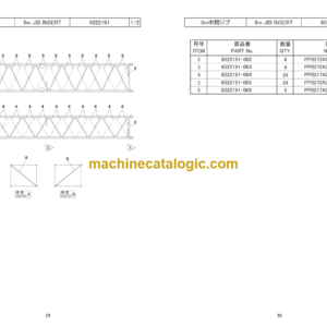 Hitachi Sumitomo SCX900-3 Bracing List