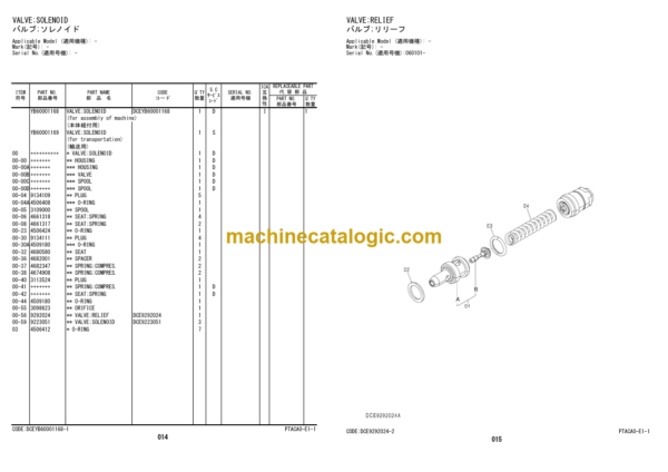 Hitachi ZC220P-6 Tired Roller Equipment Components Parts Catalog