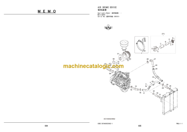 Hitachi ZW180-5A Wheel Loader Parts Catalog