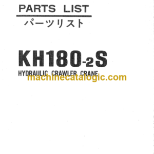 Hitachi KH180-2S Hydraulic Crawler Crane Parts Catalog