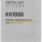 Hitachi KH100D Equipment Components Parts Catalog Serial No.1001-