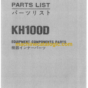 Hitachi KH100D Equipment Components Parts Catalog Serial No.1001-