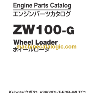 Hitachi ZW100-G Wheel Loader Engine Parts Catalog Parts Catalog