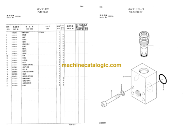 Hitachi Sumitomo SCX900 Equipment Components Parts Catalog