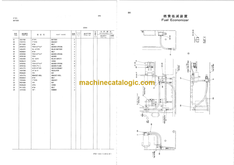 Hitachi KH180-2S Hydraulic Crawler Crane Parts Catalog