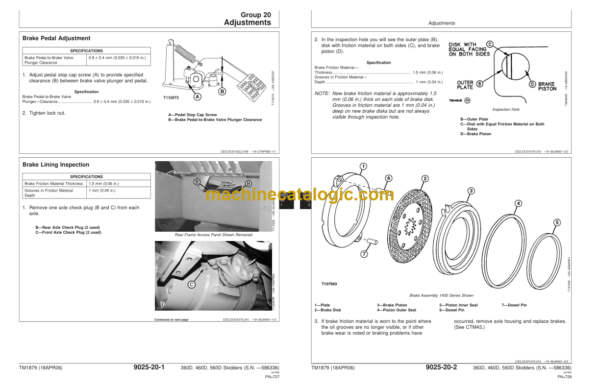 John Deere 360D 460D 560D Skidder Operation and Test Technical Manual