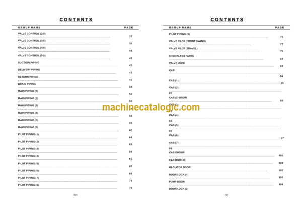 Hitachi ZAXIS 80-GI Hydraulic Excavator Parts Catalog