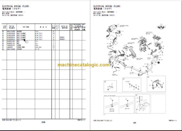 Hitachi ZW550-5B Wheel Loader Parts Catalog
