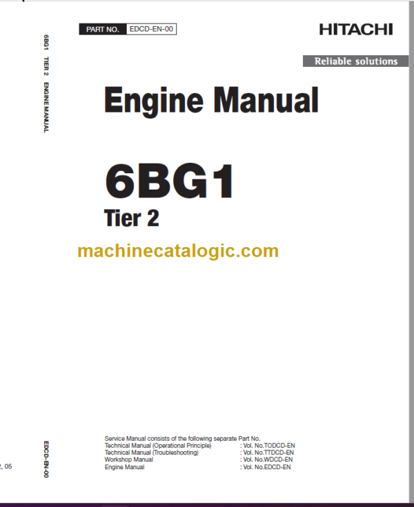 Hitachi 6BG1 TIER2 Engine Manual