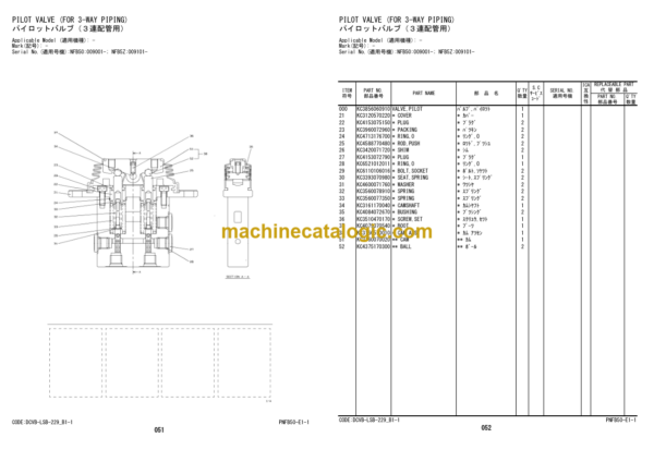 Hitachi ZW310-6 Wheel Loader Equipment Components Parts Catalog (PNFB50-E1-1)