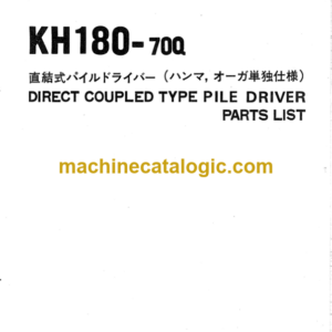 Hitachi KH180-70Q Parts Catalog