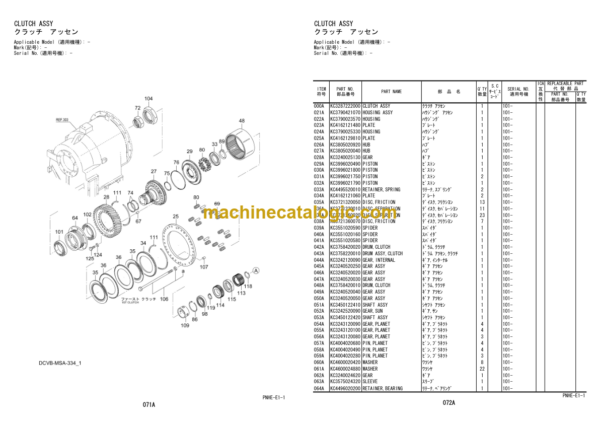 Hitachi ZW370-5B Wheel Loader Equipment Components Parts Catalog (PNHE-E1-1)