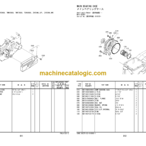 Hitachi ZV550W 550WL 650W TMR55KDS TMR65KDS TMR75KDS TSR65KDS Walk-behind Roller Engine Parts Catalog