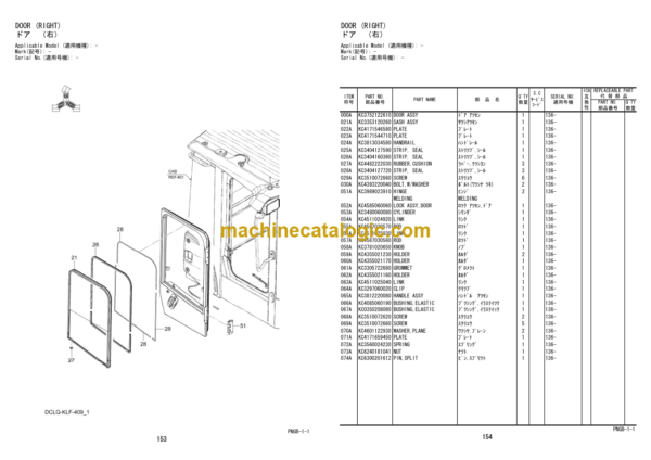 Hitachi ZW330-5B Wheel Loader (PNGB-1-1) Parts Catalog