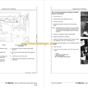 John Deere 770G 770GP 772G and 772GP Motor Grader Repair Technical Manual