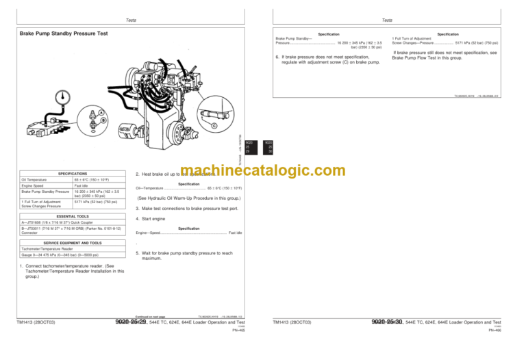 John Deere 544E 544E LL 544E TC 624E and 644E Loader Repair Technical Manual