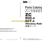 Hitachi ZC50C-5 ZC50T-5 Vibratory Roller Parts Catalog