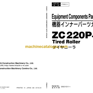 Hitachi ZC220P-5 Tired Roller Equipment Components Parts Catalog