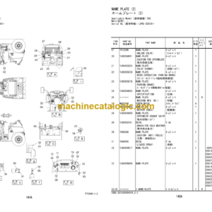 Hitachi ZC50C-5 ZC50T-5 Vibratory Roller Parts Catalog