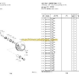 Hitachi ZW220-5A Wheel Loader Equipment Components (PNEJ-E1-2) Parts Catalog