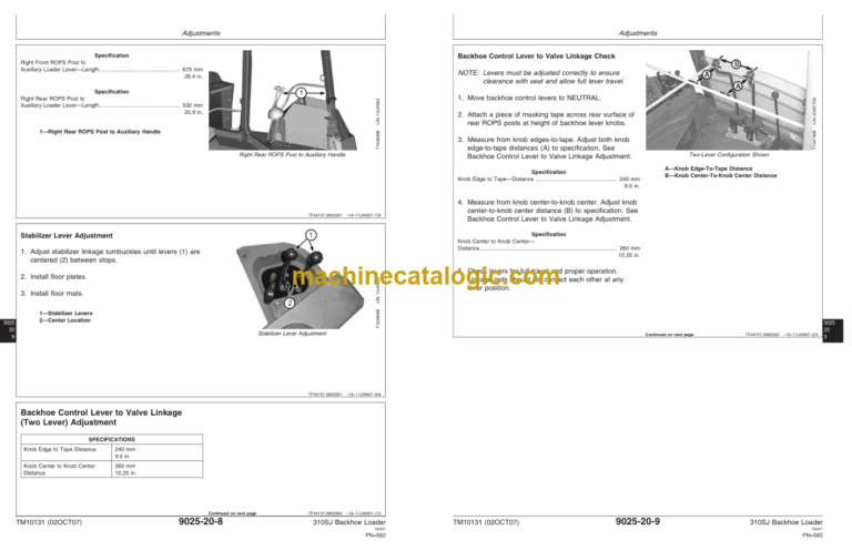 John Deere 310SJ Backhoe Loader Operation and Test Technical Manual TM10131 02OCT07