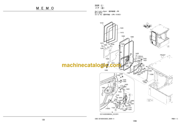 Hitachi ZW180-5B Wheel Loader Parts Catalog