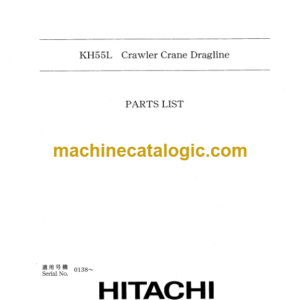 Hitachi KH55L Crawler Crane Dragline Parts Catalog