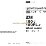 Hitachi ZW180-7 ZW180PL-7 Wheel Loader Equipment Componnents Parts Catalog