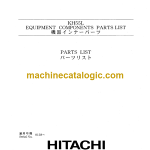 Hitachi KH55L Equipment Components Parts Catalog