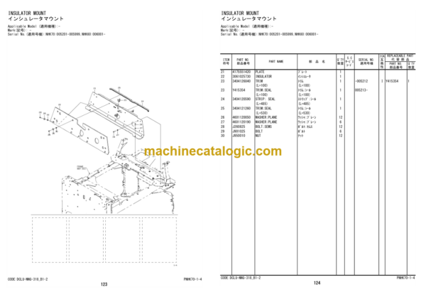 Hitachi ZW550-6 Wheel Loader Parts Catalog