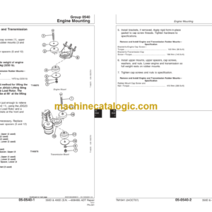 John Deere 350D and 400D (SN-608489) Articulated Dump Truck Repair Technical Manual