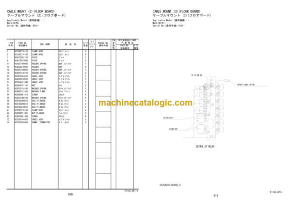 Hitachi ZW550 Wheel Loader (P11C5-OP1-1) Parts Catalog