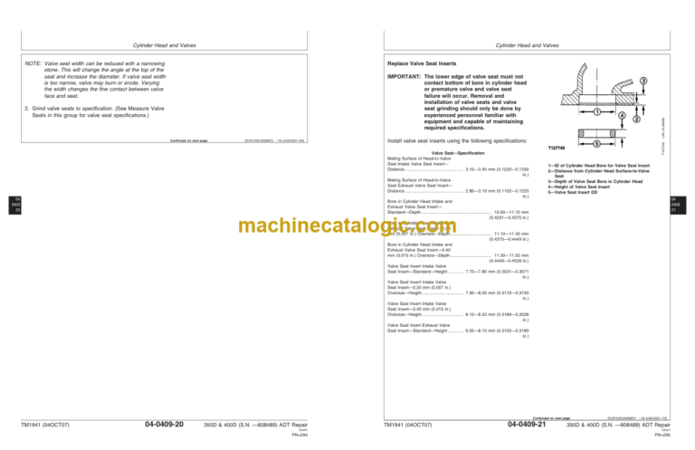 John Deere 350D and 400D (SN-608489) Articulated Dump Truck Repair Technical Manual