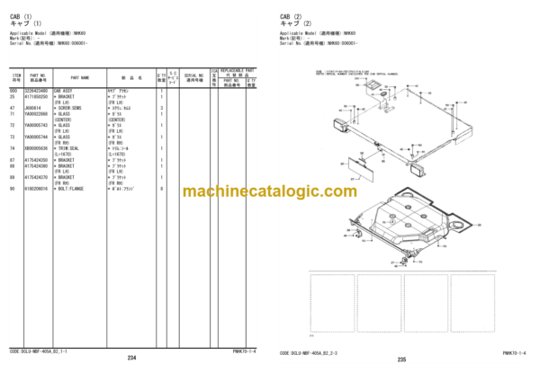 Hitachi ZW550-6 Wheel Loader Parts Catalog