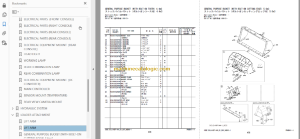 Hitachi ZW330-5B Wheel Loader (PNGB60-1-1) Parts Catalog