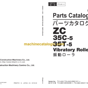 Hitachi ZC35C-5 ZC35T-5 Vibratory Roller Parts Catalog