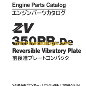 Hitachi ZV350PR-DE Reversible Vibratory Plate Engine Parts Catalog