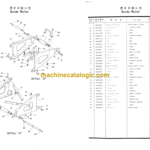 Hitachi KH300 Swing Lever Tower Crane Parts List