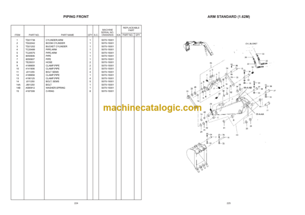 Hitachi EX70 Super+ Parts Catalog