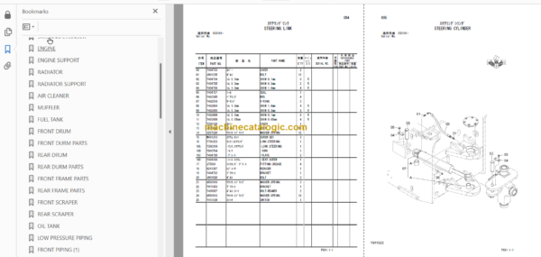 Hitachi CS125-3 Macadam Roller Parts Catalog