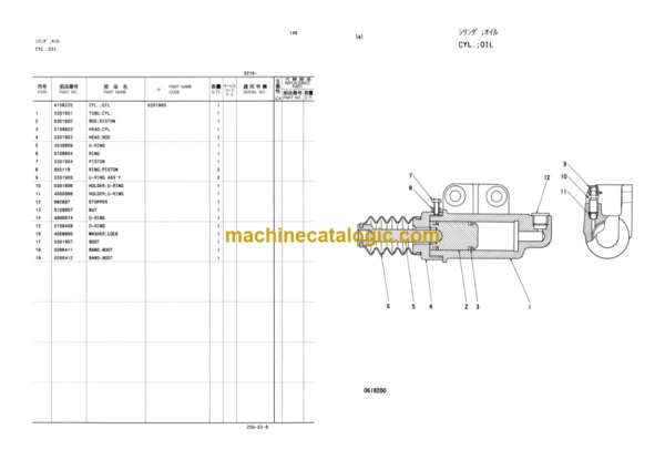 Hitachi KH300-3 Equipment Components Parts Catalog
