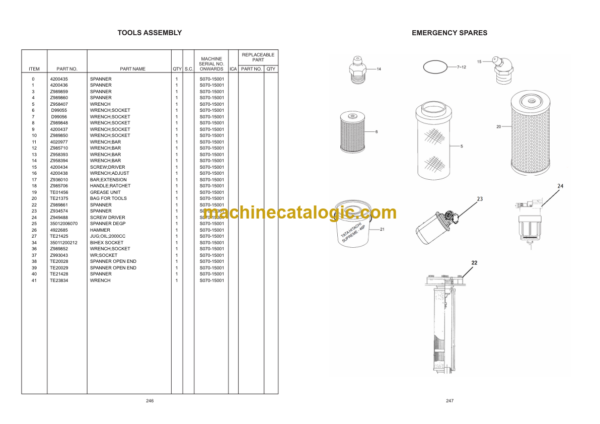 Hitachi EX70 Super+ Parts Catalog