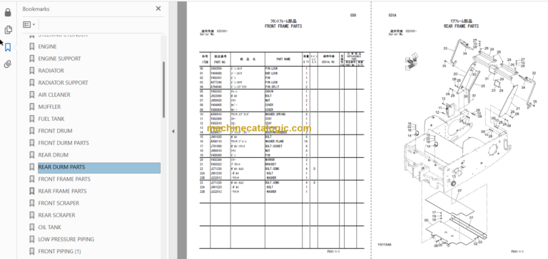 Hitachi CS125-3 Macadam Roller Parts Catalog