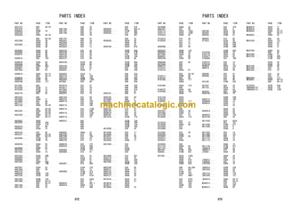 Hitachi MA200-G Amphibious Soft Terrain Backhoe Equipment Components Parts Catalog