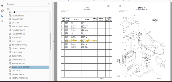 Hitachi CS125-3 Macadam Roller Parts Catalog